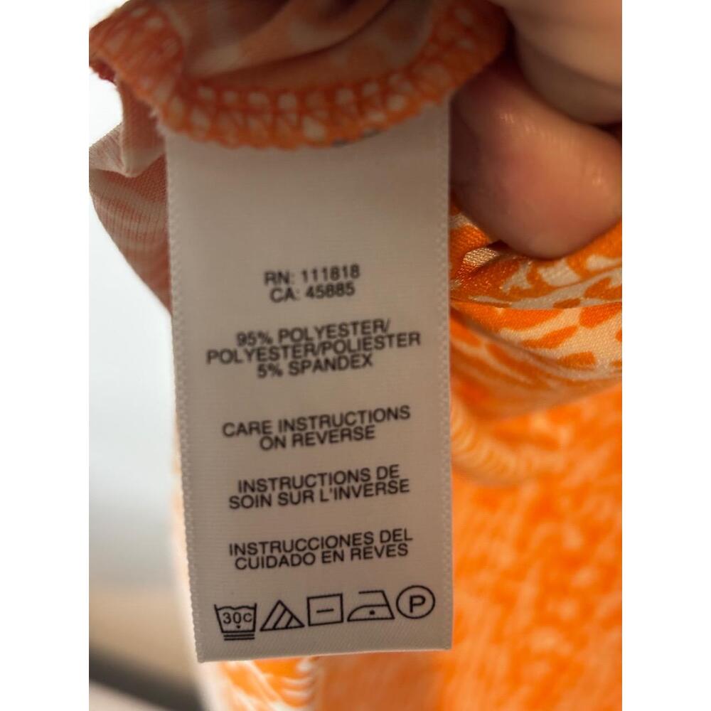 Michael Kors Women Large Orange Sun Dress Beach Casual Light Breathable Summer - Picture 6 of 6